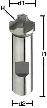 R5,5 / 19 x 67 mm, d2=16,0 HB - HSSE-Viertelrund-Profilfräser, DIN 6518, Z=4, blank