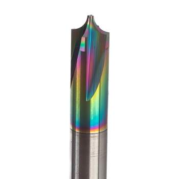 VHM Viertelkreisfräser mit RainBow (DLC) Beschichtung, Profilfräser für abgerundete Fasen durch Viertelkreis-Anschliff