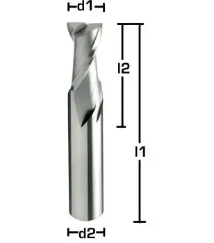 10,0 x 50 x 100 - d2=10 ✓ VHM-Schaftfräser 30°, Z=2, poliert, Universalfräser, überlang/extralang