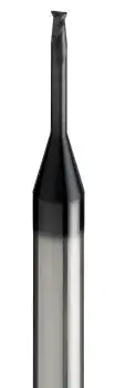 VHM HSC (High Speed Cutting) Mikropierfräser Ø 0,2 mm mit Eckenradius und einer Nutzlänge von 1 mm