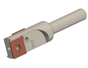 16 x 20,5 - Schaft 8 mm ✓ HM-Bestückter Wendeplattenfräser, Planfräser mit WP-Klingen, Wendemesser, Schaftfräser Z=2 für Hartholz, Weichholz, Plastik & Spanplatten