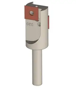 20 x 20,5 - Schaft 8 mm ✓ HM-Bestückter Wendeplattenfräser, Planfräser mit WP-Klingen, Wendemesser, Schaftfräser Z=2 für Hartholz, Weichholz, Plastik & Spanplatten