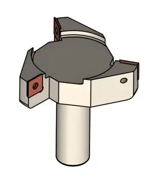 80 - Schaft 20 mm ✓ HM-Bestückter Wendeplattenfräser, Planfräser mit WP-Klingen, Wendemesser, Schaftfräser, Hobelfräser Z=3 für Hartholz, Weichholz, Plastik & Spanplatten