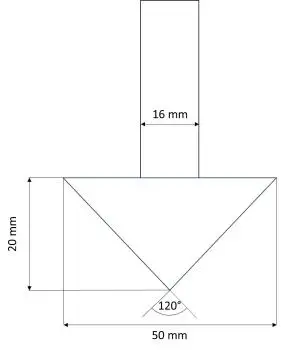 120° d2=16 mm ✓ HM-Bestückter V-Nutfräser mit Wendeplatten, Z=2, V-Cut-Fräser