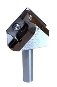 90° d2=12 mm ✓ HM-Bestückter V-Nutfräser mit Wendeplatten, Z=2, V-Cut-Fräser
