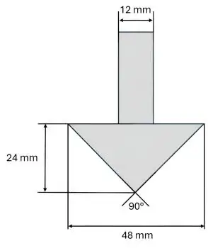 90° d2=12 mm ✓ HM-Bestückter V-Nutfräser mit Wendeplatten, Z=2, V-Cut-Fräser