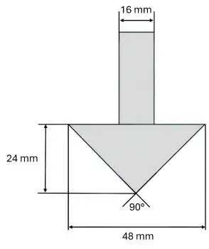 90° d2=16 mm ✓ HM-Bestückter V-Nutfräser mit Wendeplatten, Z=2, V-Cut-Fräser