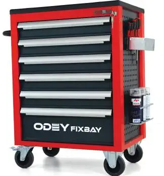 Werkzeugwagen gefüllt FIXBAY mit 6 Schubladen inklusive hochwertige ProWerkzeuge