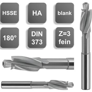 Flachsenker HSS-Co5 180° dreischneidig fein mittel DIN 373 GEFFRABO