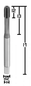 HSS-E/PM Gewindeformer M5 x 0,8 - Metrisch Form E - mit kurzem Anschnitt