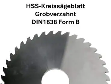 50,0 x 1,2 x 13 mm ✓ HSS-Kreissägeblatt, Metallkreissägeblatt, DIN 1838 B, grobverzahnt, Z=40