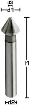 12,4 x 60, d2=8 mm ✓ HSSE-Kegelsenker 60°, Entgratsenker Form C, Senker, Senkbohrer Z=3