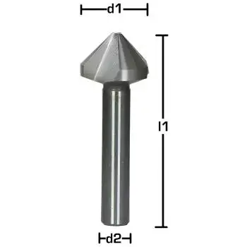 12,4 mm ✓ HSS Kegelsenker, Senker 90°, Entgratsenker, Senkbohrer nach DIN335 Form C