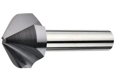 12,4 x 56 - d2=8 mm ✓ VHM Kegelsenker 90°, Entgratsenker Z=3, beschichtet, bis 60 HRC