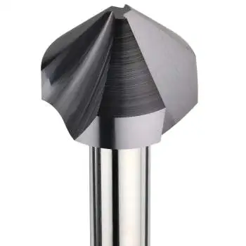 GEFRABO Senker VHM Premium Kegelsenker Ø 12,4 mm, Z=3 90° Spezialbeschichtet Typ N Entgratsenker