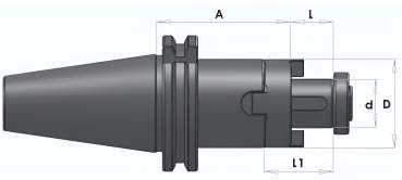Kombi-Fräser-Aufsteckdorn, Aufnahme DIN6358, SK 40, Dorn-Ø d: 27 mm