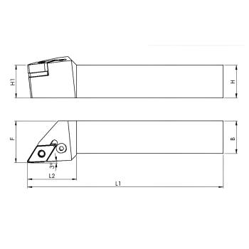 25 x 25 PDJNR Rechts ✓ Drehmeißel, Drehhalter 93° für DNMG15 Wendeplatten