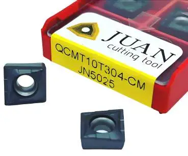  10 x QCMT-Wendeschneidplatte zum Drehen und Bohren KRLY aus VHM, XC-Wendeplatten