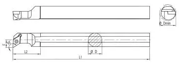 10 / 12 / 16 / 20 mm ✓ Bohrstange-SET SDUCR 93°, Halter-Satz im Koffer Rechts für DCMT07/CCGT07 und DCMT11T3/DCGT11-Wendeschneidplatten
