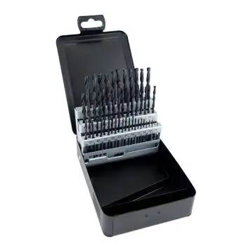 Bohrer HSS-R 50 teiliger SET DIN 338 ✓ 1-5,9 mm x 0,1 steigend Spiralbohrer Satz, Metallbohrer 118° GEFRABO Bohrwerkzeuge