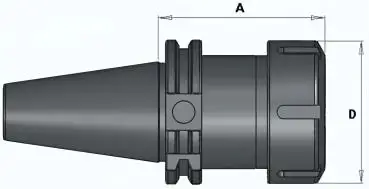 Kombi-Fräser-Aufsteckdorn, Aufnahme DIN6358, SK 40, Dorn-Ø d: 40 mm