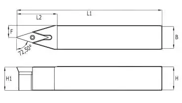 20 x 20 x 125 SVVBN ✓ Drehhalter 72,50° für VBMT11 Wendeplatten Neutral ISO