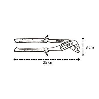 Robuste Rohrzange 230 mm für Mechanik, Installation und Reparatur
