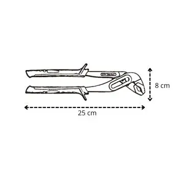 Robuste Rohrzange 230 mm für Mechanik, Installation und Reparatur