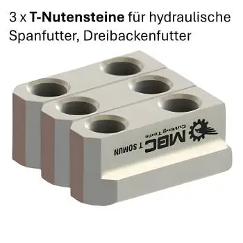 T-Nutensteine für 12" hydraulische Spannfutter, Dreibackenfutter 3er Set
