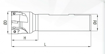 16 x 150 mm ✓ Schaftfräser für APMT11T3 Wendeplatten, Z=2