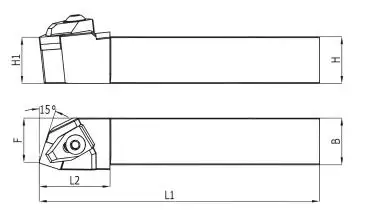 20 x 20 TSSNR Rechts ✓ Drehhalter, Klemmdrehhalter, Drehstahl 45° für SNMG12 Wendeplatten