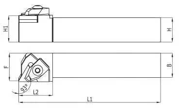 25 x 25 x 150 TTJNL Links ✓ Klemmdrehhalter 93° für TNMG22 Drehhalter