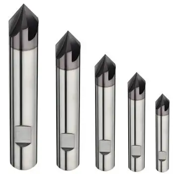VHM Entgrater SET 90° Ø 6/8/10/12/16 mm Entgratfräser-Satz Fasenfräser 5 St. 90 Grad Spitze GEFRABO