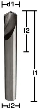 3,0 x 8 x 32 - d2=3 mm ✓ VHM-NC-Anbohrer 120° bis 45 HRC, HA-Schaft