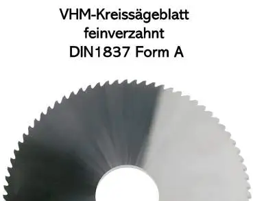15,0 x 0,25 x 5 mm ✓ VHM-Kreissägeblatt, Metallkreissägeblatt, DIN 1837 A, feinverzahnt, Z=64