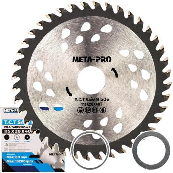 Kompaktes Holzsägeblatt 115 mm mit 20 mm Bohrung und Z=40 Hartmetall Verzahnung