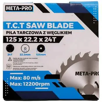Holzsägeblatt 125 mm Hartmetallbestückt Z=24 ✓ Präzisionssägeblatt für Holz & Laminat, Bohrung 22,2 mm