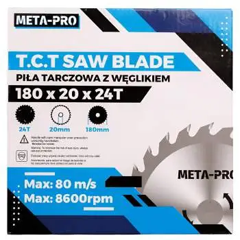 Holzsägeblatt 180 mm Hartmetallbestückt Z=24 ✓ Präzisionssägeblatt für Holz & Laminat, Bohrung 20 mm