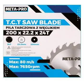 Holzsägeblatt 200 mm Hartmetallbestückt Z=24 ✓ Präzisionssägeblatt für Holz & Laminat, Bohrung 22,2 mm