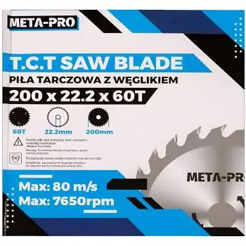 Holzsägeblatt 200 mm Hartmetallbestückt Z=60 ✓ Präzisionssägeblatt für Holz & Laminat, Bohrung 22,2 mm