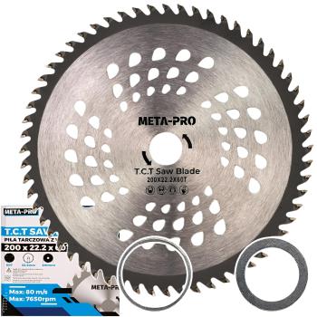 Hartmetall Holzsägeblatt 200 mm mit 22,2 mm Bohrung und Z=60 Verzahnung