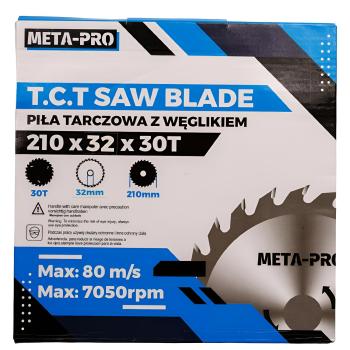 Professionelles Holzsägeblatt 210 x 32 x Z=30 aus Hartmetall mit ATB Wechselzahn für präzise und saubere Schnitte in Massivholz, Laminat und Sperrholz bei Bau- und Tischlerarbeiten