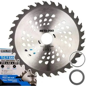 Kreissägeblatt 210 mm mit Z=30 ATB Zahnform für saubere Holzschnitte