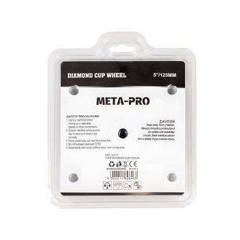 Seitenansicht der 10 mm dicken Diamant Schleifscheibe 125 mm  breite Schleiffläche für gleichmäßige Bearbeitung