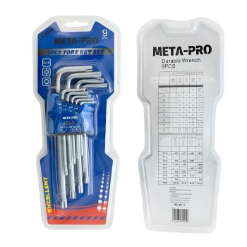 Torx Schlüsselsatz 9-teilig aus CrV-Stahl mit langen Schäften für Automotive und Werkstatt