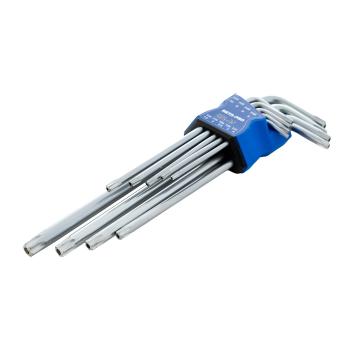 Torx Schlüssel Set Security mit Bohrung lang 9-tlg im Halter