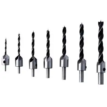Holzbohrer Set mit Senker & Senkbohrer 310 mm 7-teilig META-PRO Holzspiralbohrer