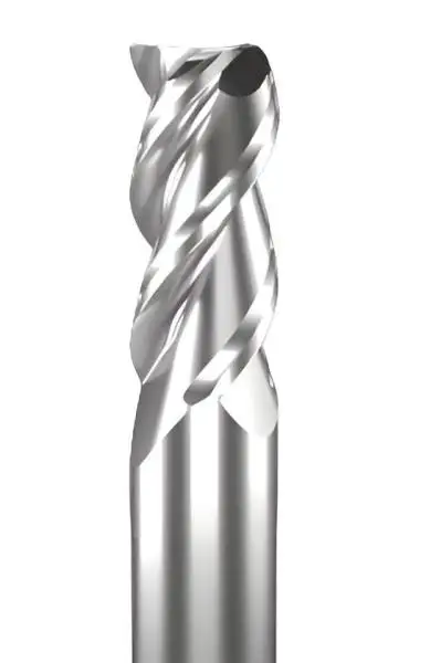 VHM HPC-Fräser, Z=3, extrem polierter und scharfer Schaftfräser 45/46°, ALU-S