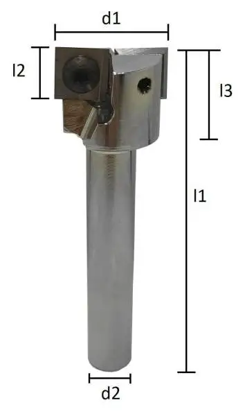 58,5 mm ✓ HM-Bestückter Planfräser mit Wendeplatten, Hobelfräser Z=2 4-Seitig