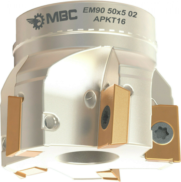 125 mm - Z=9 ✓ Eckfräser Messerkopf 90° für APKT1604 Wendeplatten